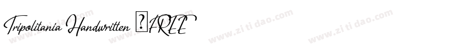 Tripolitania Handwritten (FREE)字体转换